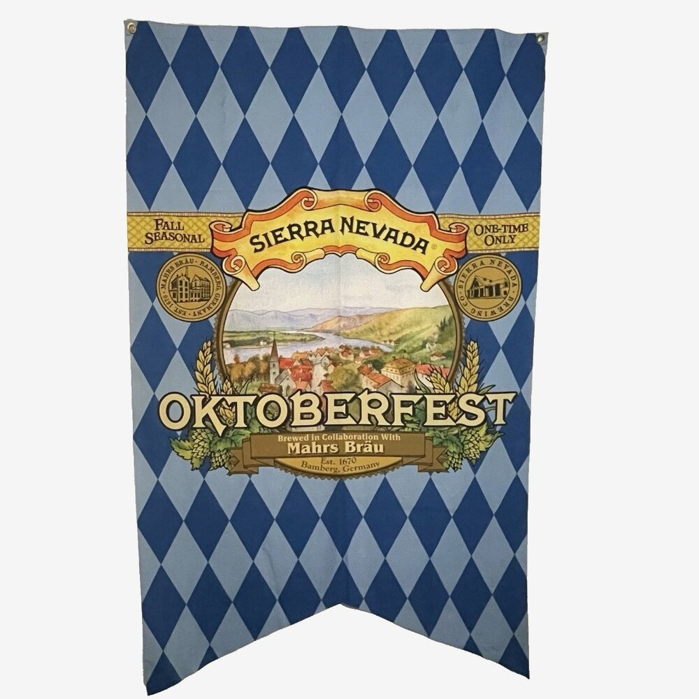 Sierra Nevada Oktoberfest Banner 2016 Mahrs Brau Collab 58x36 Brewery Beer Bar